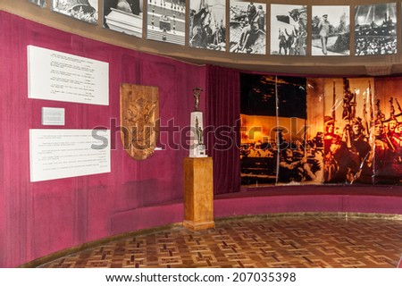 GORI, GEORGIA - JULY 21, 2014: One of the rooms in the Museum of Joseph Stalin in Gori, the birth town of Stalin. Joseph Stalin was the leader of the Soviet Union from the 1920s until in1953.