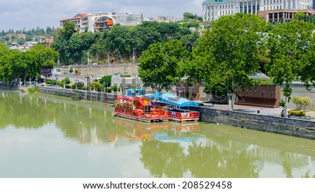 TBILISI, GEORGIA - JULY 18, 2014: Architecture of  Tbilisi. Tbiisi is the capital of Georgia and the largest city in Georgia