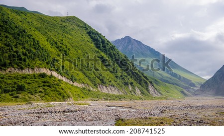 Beautiful nature and many beautiful rocks and mountains in summer