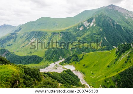 Beautiful nature of the mountains and hill in summer