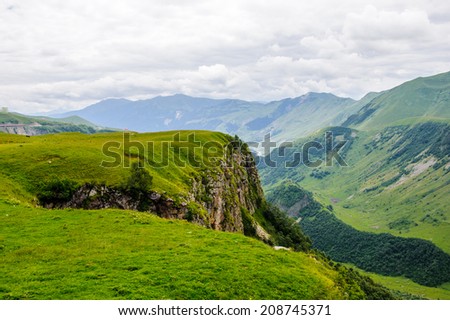 Beautiful nature of the mountains and hill in summer