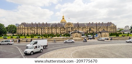 PARIS, FRANCE - JUN 17, 2014: The Army Museum (Musee de l'armee) in Paris, France. It's a national military museum of France