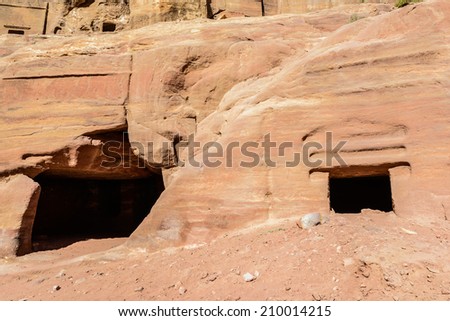 One of the multiple tombs in Petra, the capital of the kingdom of the Nabateans in ancient times. UNESCO World Heritage