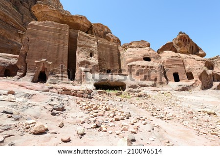 Nature and mountains of Petra, the capital of the kingdom of the Nabateans in ancient times. UNESCO World Heritage
