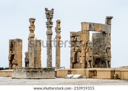 Gateway of All the nations in the ancient city of Persepolis, Iran. UNESCO World heritage site