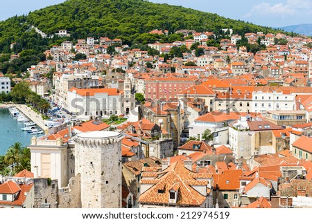 Split, Croatia. It is the second-largest city of Croatia and the largest city of the region of Dalmatia