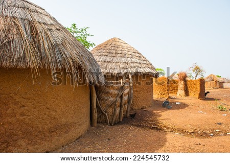 Houses in Ghana where the poor people live in