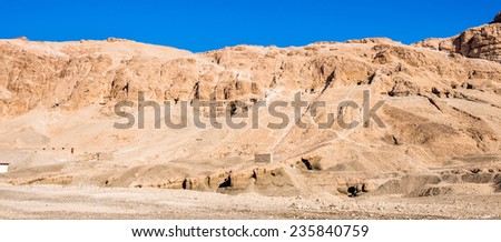 Rocks near the valley of the Kings near Luxor, Egypt
