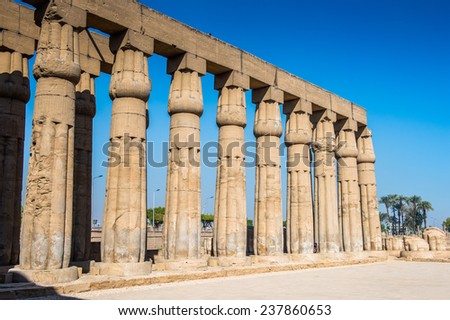 Luxor Temple, a large Ancient Egyptian temple, East Bank of the Nile, Egypt. UNESCO World Heritage