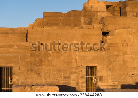 Temple of Kom Ombo, Kom Ombo, Egypt. It\'s dedicated to the crocodile god Sobek and the falcon god Haroeris