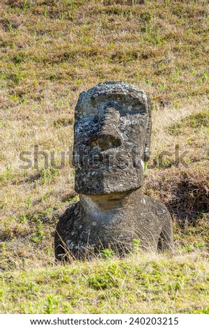 Moaia at Rapa Nui, Easter Island, Easter Island (Isla de Pascua), CHile. Unesco World Heritage