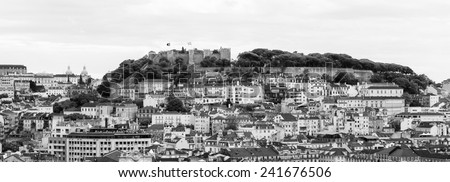 LISBON, PORTUGAL - JUN 20, 2014: Beautiful cityscape of Lisbon, Portugal. Lisbon is the westernmost large city Europe and the seventh-most-visited city in Southern Europe