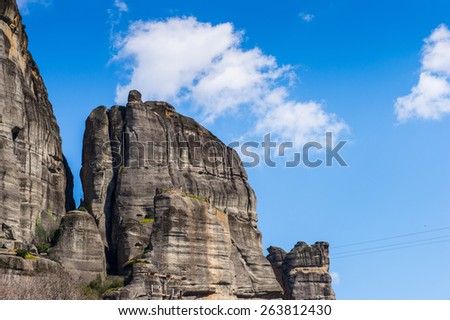Meteora mountains, Thessaly, Greece.  UNESCO World Heritage List