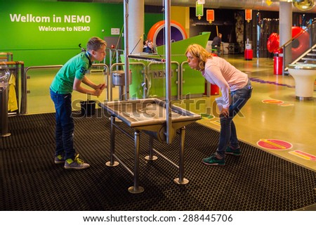 AMSTERDAM, NETHERLANDS - JUN 2, 2015: Science Center Nemo, a science center in Amsterdam. The museum has origins in 1923