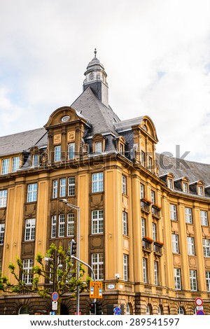 LUXEMBOURG, LUXEMBOURG - JUN 9, 2015: State Saving Bank Building, Luxembourg City. Luxembourg city is the capital of the Grand Duchy of Luxembourg