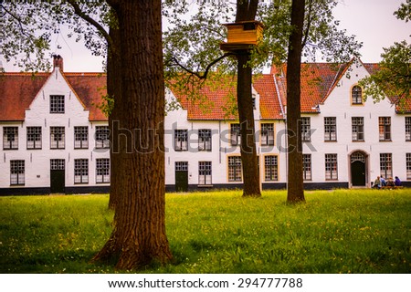 Architecture of the Historic Centre of Bruges, Belgium. part of the UNESCO World Heritage site