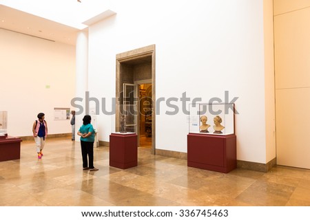 LOS ANGELES, USA - SEP 26, 2015: J. Paul Getty Museum (Getty Museum), an art museum in California established in 1974