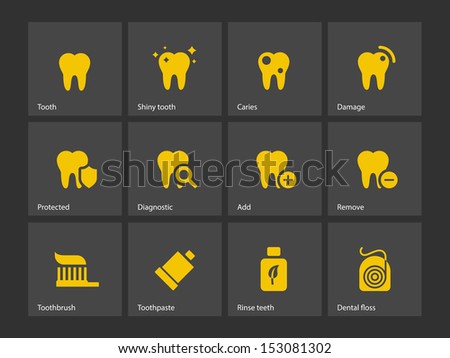 Dental icons Vector illustration Dental icons Vector illustration