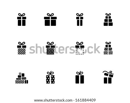 Gift box icons on white background Vector illustration Gift box icons on white background Vector illustration