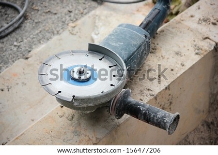 Electrical stone cutter. Vertical version\'s ID is: 156476411.