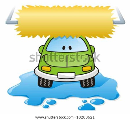 cartoon car wash pictures. stock vector : Cartoon car