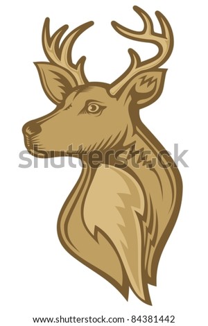 stylized deer head