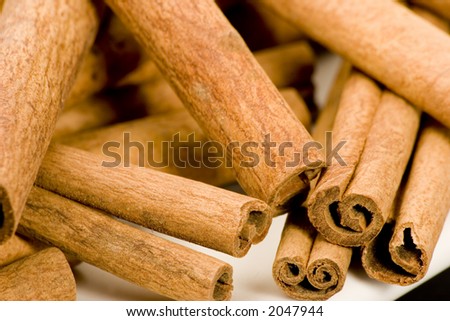 Cinnamon sticks, studio shot, close up