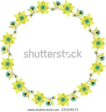 flower yellow frame