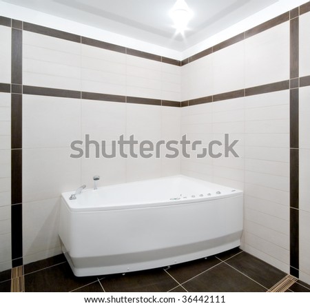 New modern bathroom in minimalism style