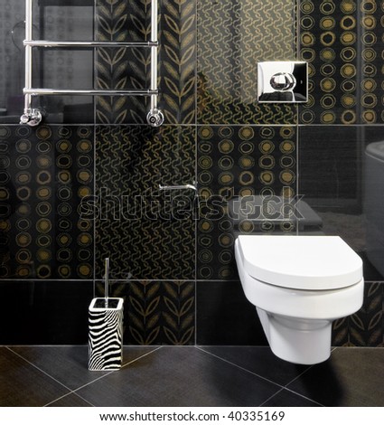New domestic room in black and gold colors