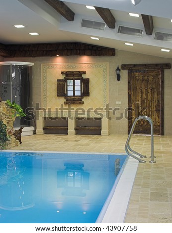 Interior of a private swimming pool