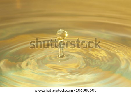 water drop gold color
