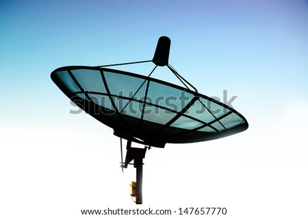 Satellite dish  communication technology network
