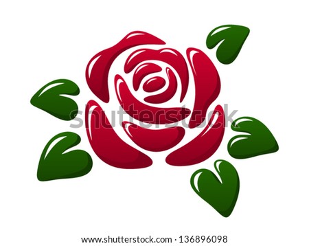 Abstract glossy red rose Vector illustration Abstract glossy red rose Vector illustration