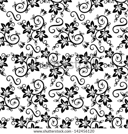 Seamless Floral Pattern. Vector Illustration. - 142456120 : Shutterstock