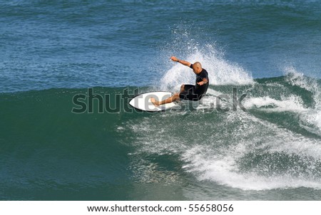 good surfer in action