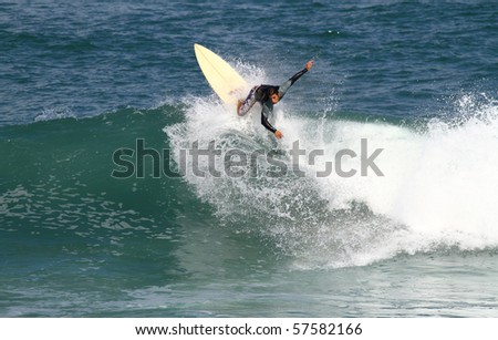 good surfer in action