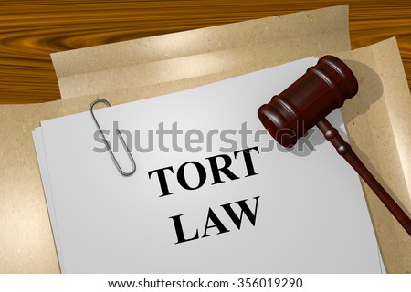 Render illustration of Tort Law title On Legal Documents