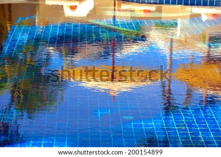 shadow umbrella in the pool
