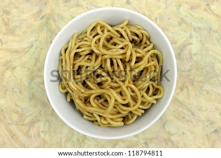 Cold Sesame Noodles - Overhead