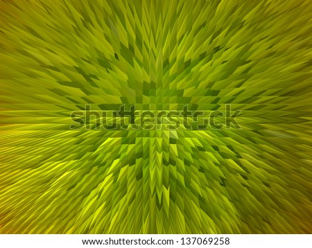 Green background with abstract stripes like explosion