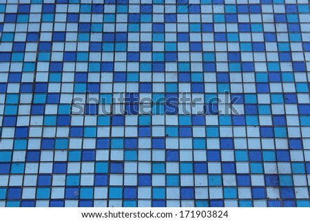 texture from blue and light blue square mosaic