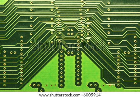 close up of a computer RAM memory circuit line patterns.