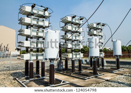 Capacitor bank in high voltage substation