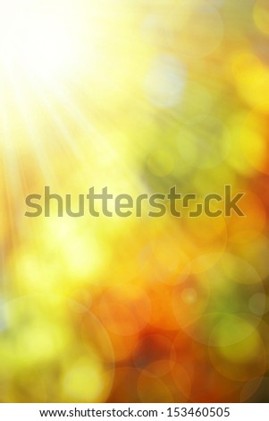 Sunny abstract autumn nature background
