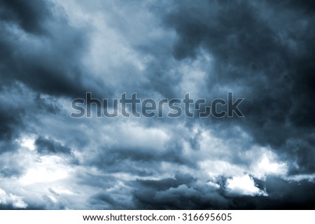 Dark storm clouds before rain. Natural background.