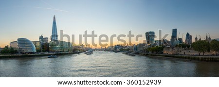 London Cityscape, seen from Tower Bridge