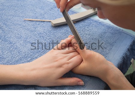 neatly cut nails nail file