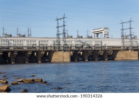 water-power plant and stone