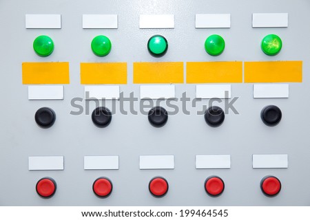 panel with lights and button